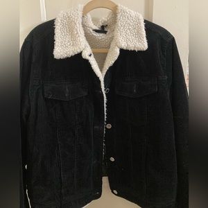 H&M Boyfriend Corduroy Sherpa Jacket